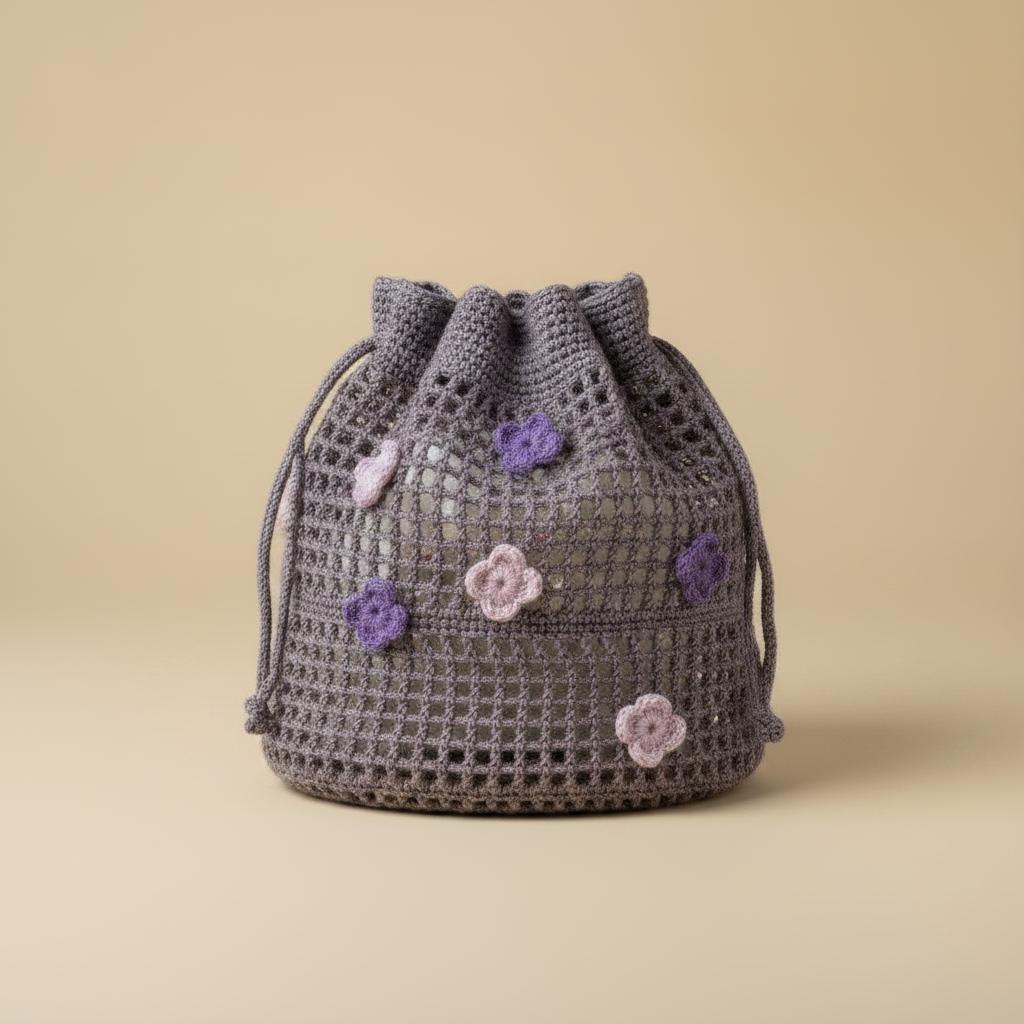 Bolso Red Gris con flores