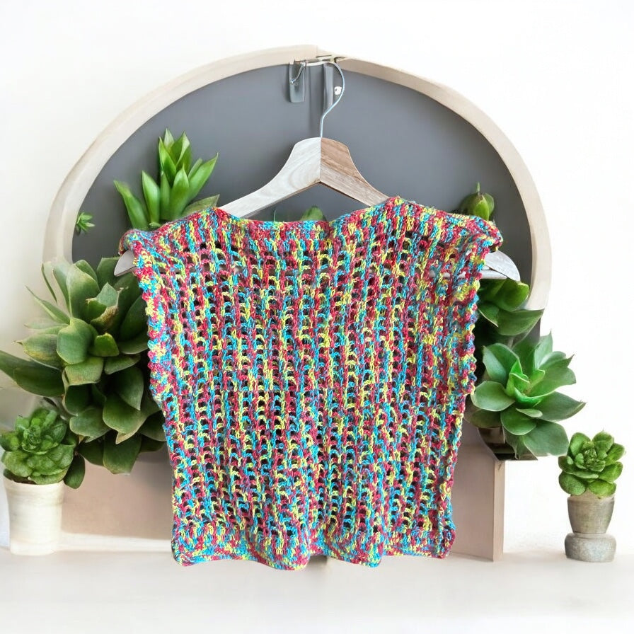 Top Crochet Boho Multicolor