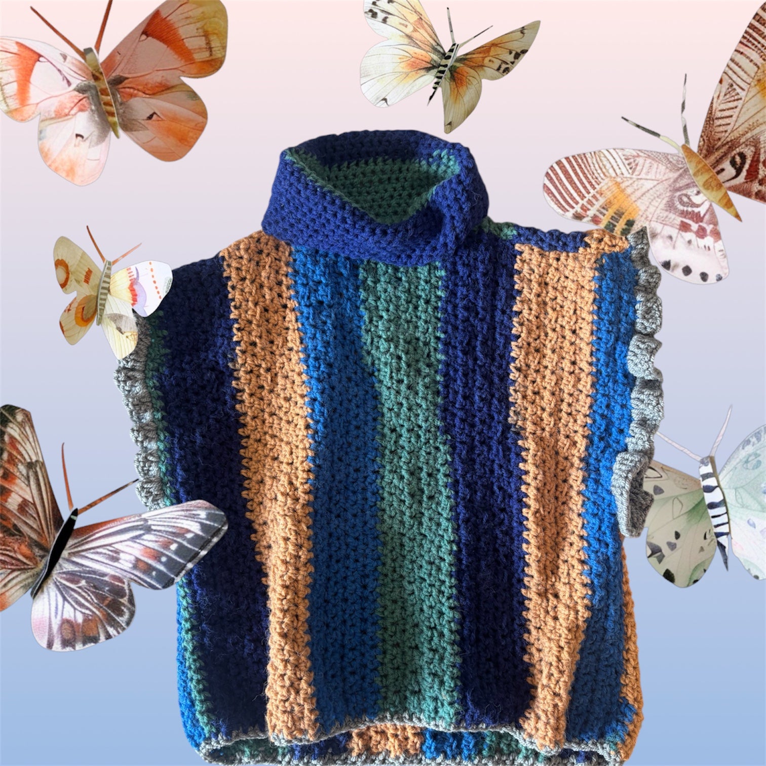 Vest Crochet Rayas Multicolor