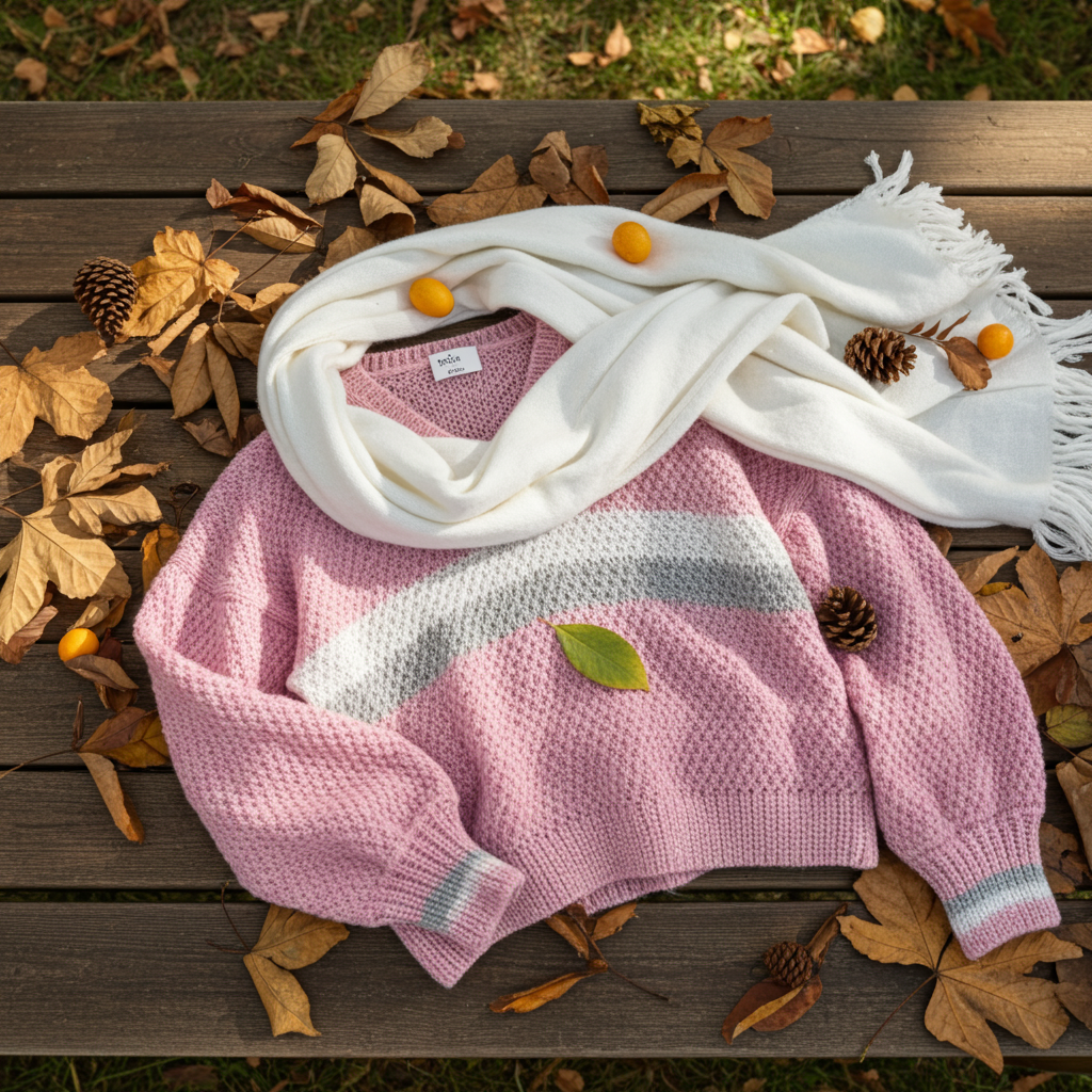 Suéter Crochet Cropped Cuello V Rosa