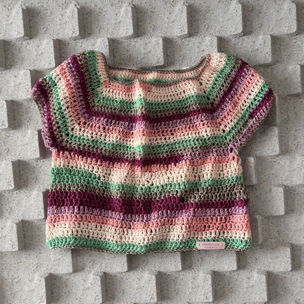 Top Tejido Crochet Multicolor Verano