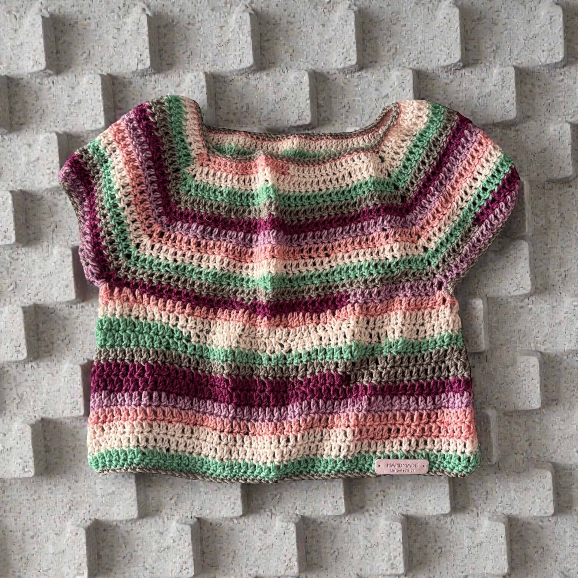 Top Tejido Crochet Multicolor Verano