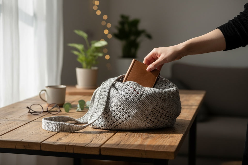 BOLSO DE CROCHET DE HILO