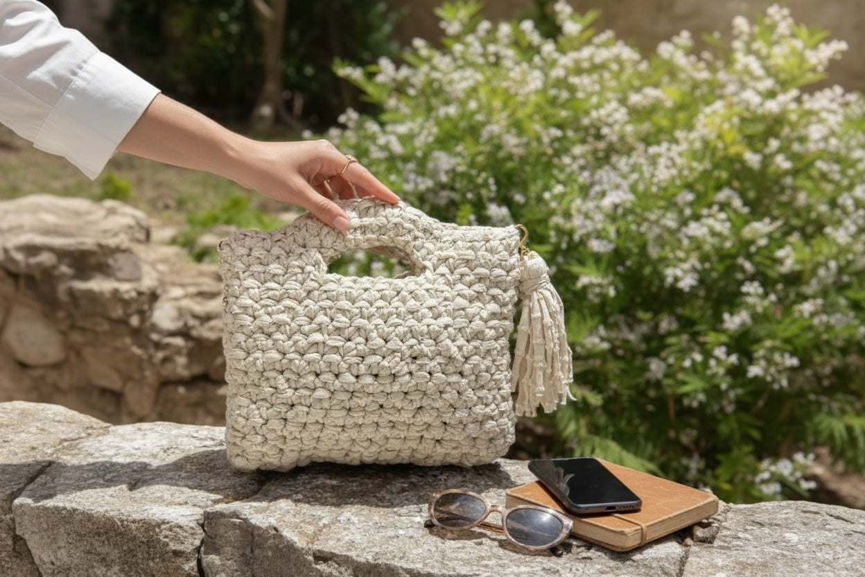 BOLSO DE TRAPILLO COLOR CRUDO