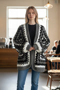 Chaqueta Crochet Granny Square Monocromática