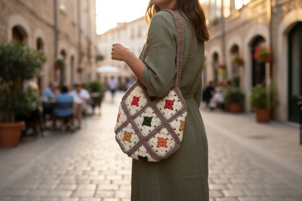BOLSO DISEÑO GRANNR TGEJIDO A MANO