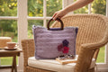 BOLSO TEJIDO A CROCHET CON ASAS DE ACRILICO