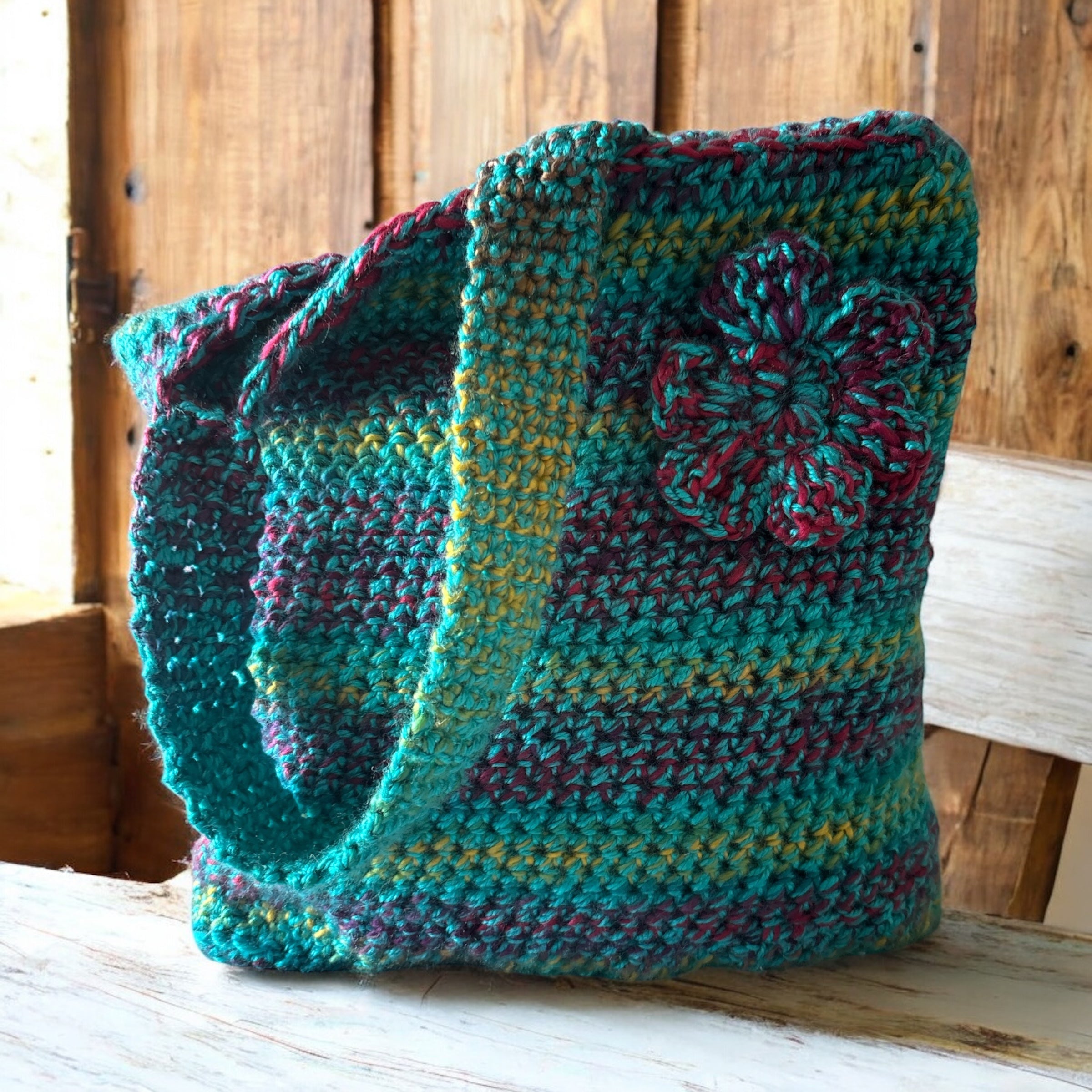 BOLSO ESTILO BANDOLERA TEJIDO A CROCHET