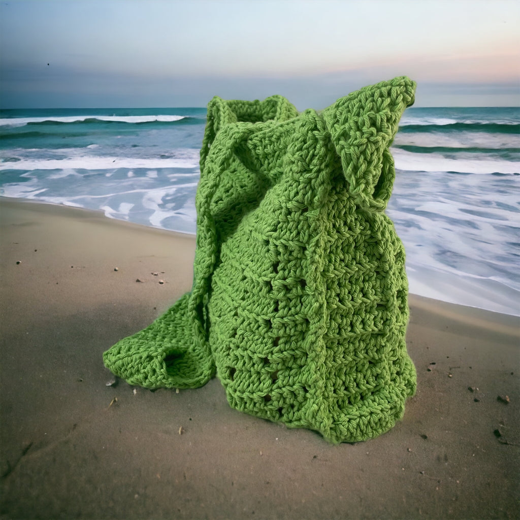 BOLSO TEJIDO A CROCHET VERDE