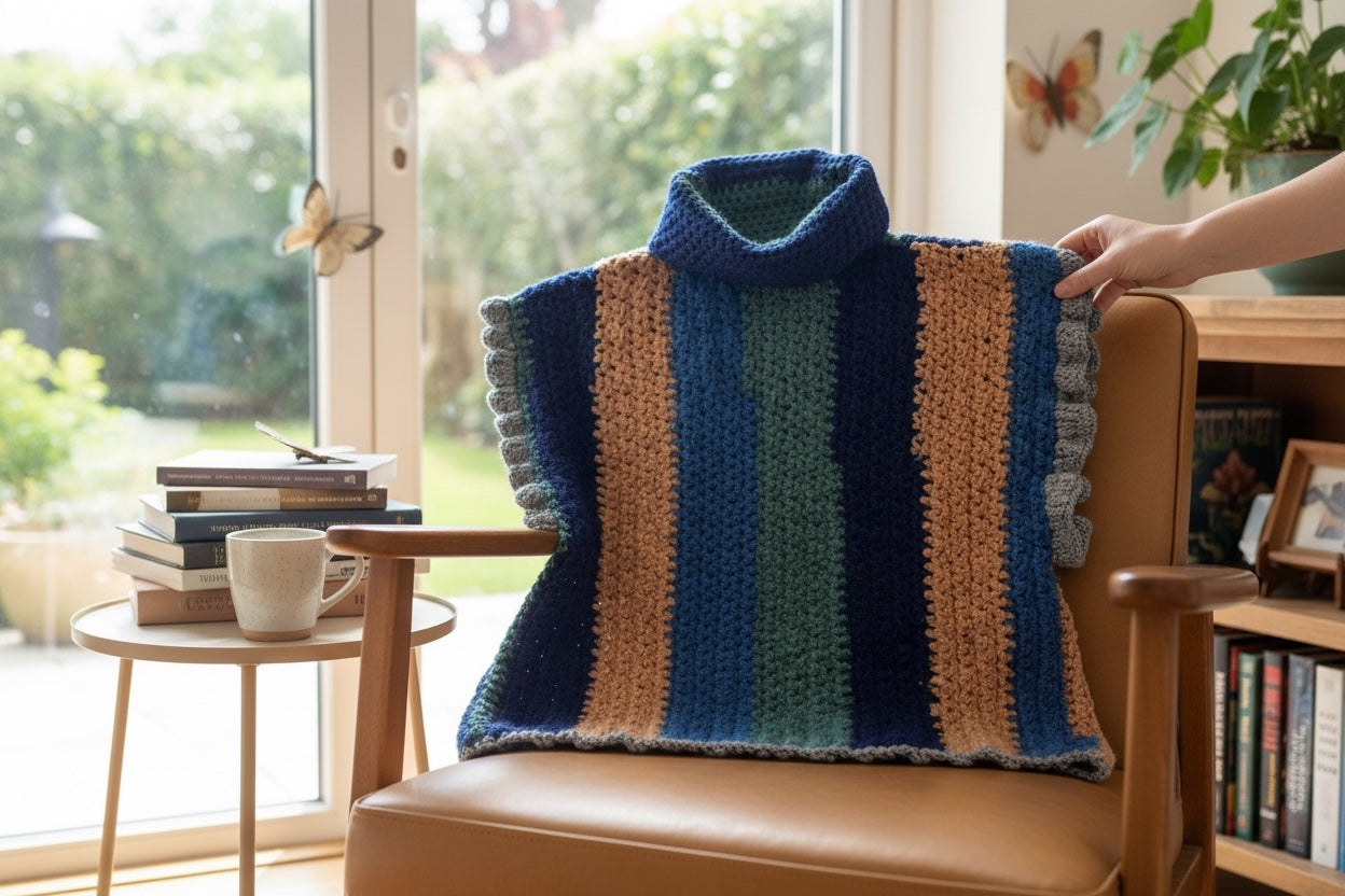 Vest Crochet Rayas Multicolor