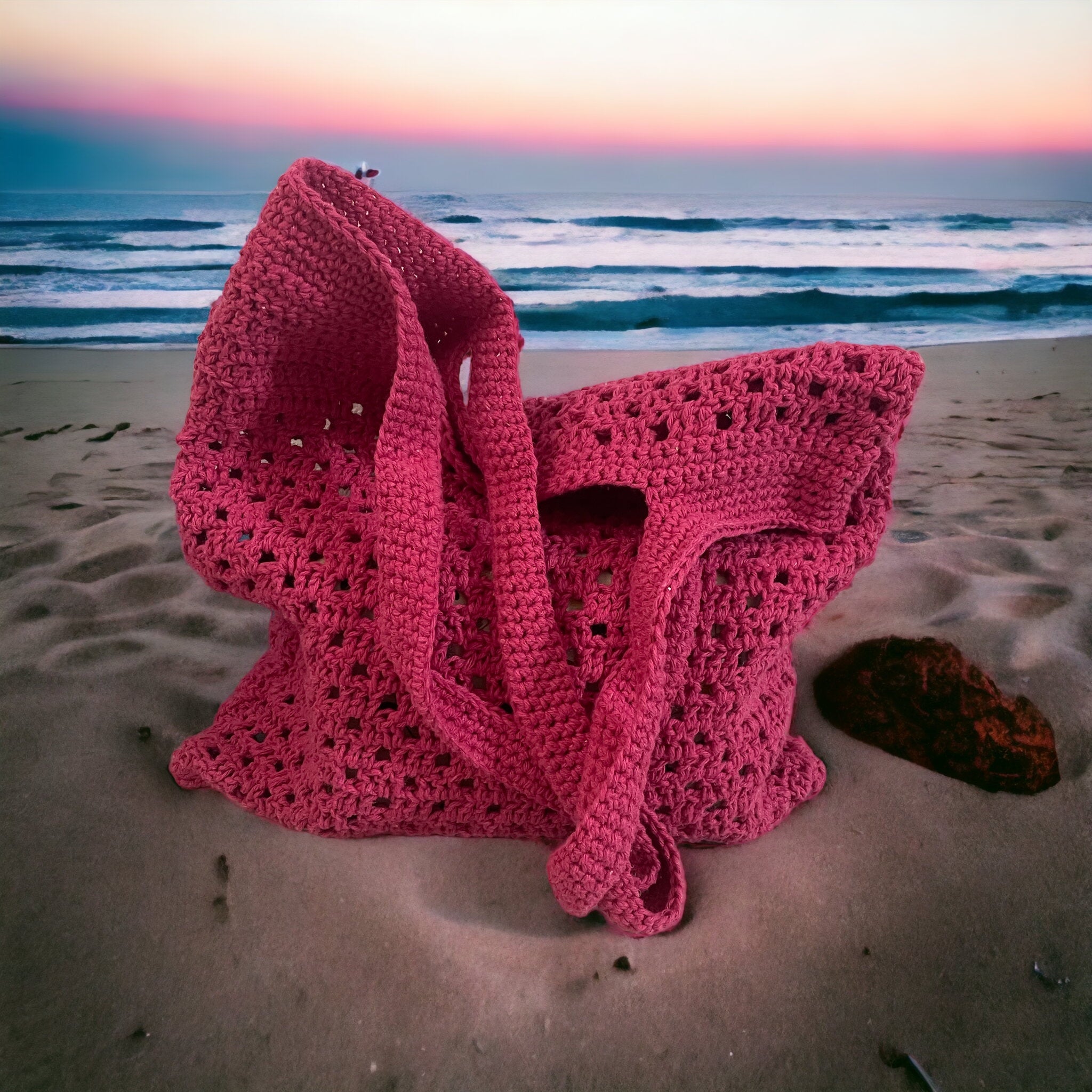 BOLSO TEJIDO A CROCHET CALADO