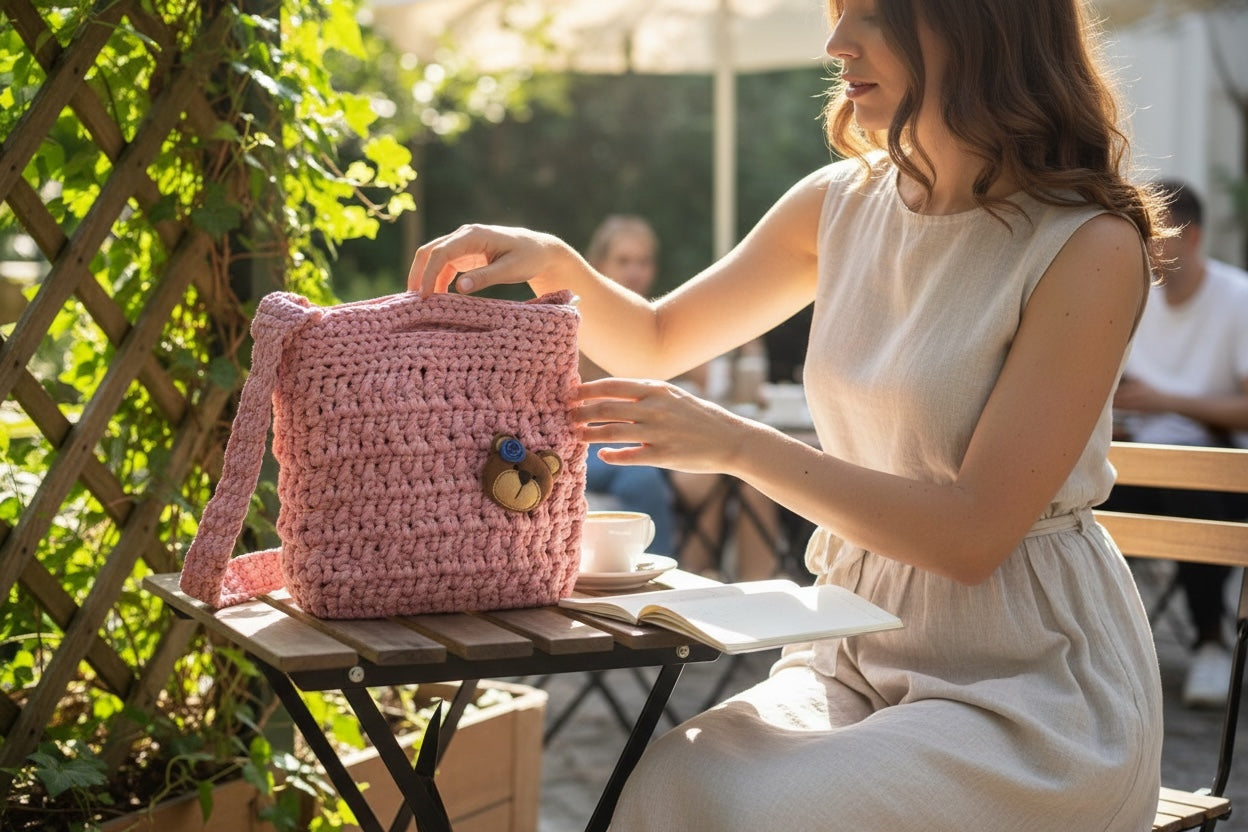 BOLSO TEJIDO A CROCHET