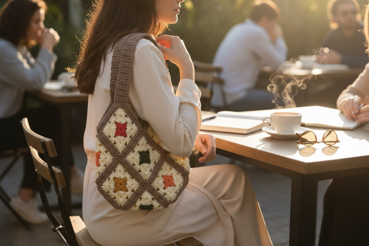 BOLSO DISEÑO GRANNR TGEJIDO A MANO
