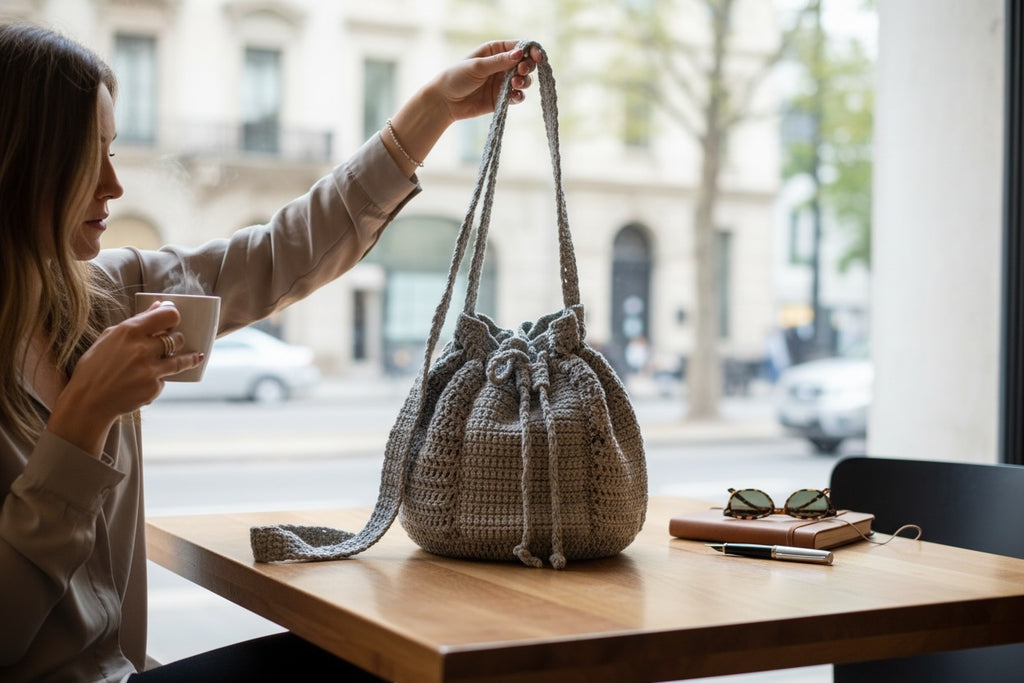 BOLSO TEJIDO A CROCHET ESTILO BOLSA