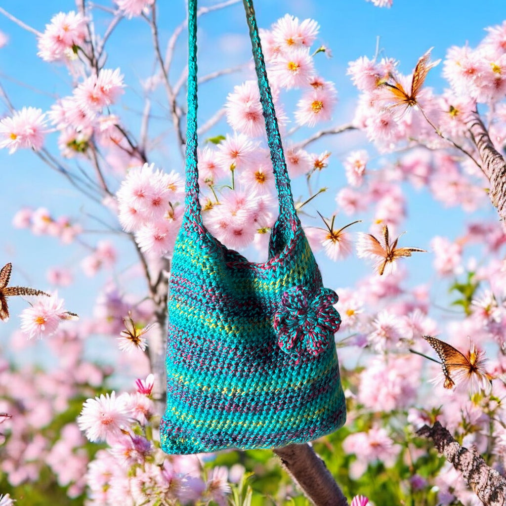 BOLSO ESTILO BANDOLERA TEJIDO A CROCHET