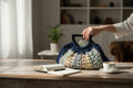 Bolso Crochet Azul Marino Multicolor Asa Acrílico