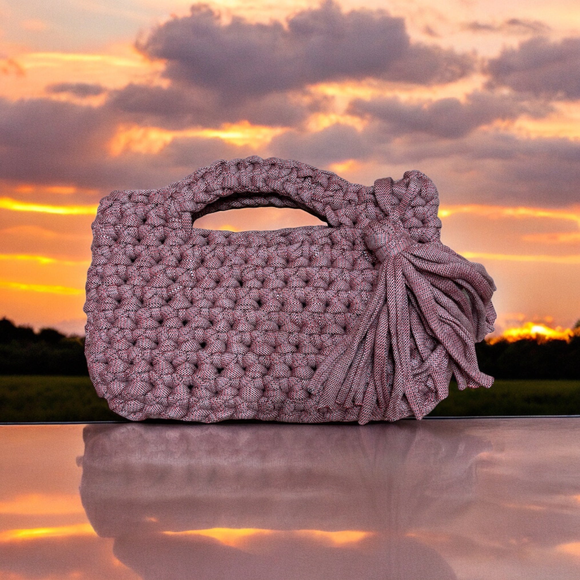 BOLSO DE TRAPILLO TEJIDO A CROCHET