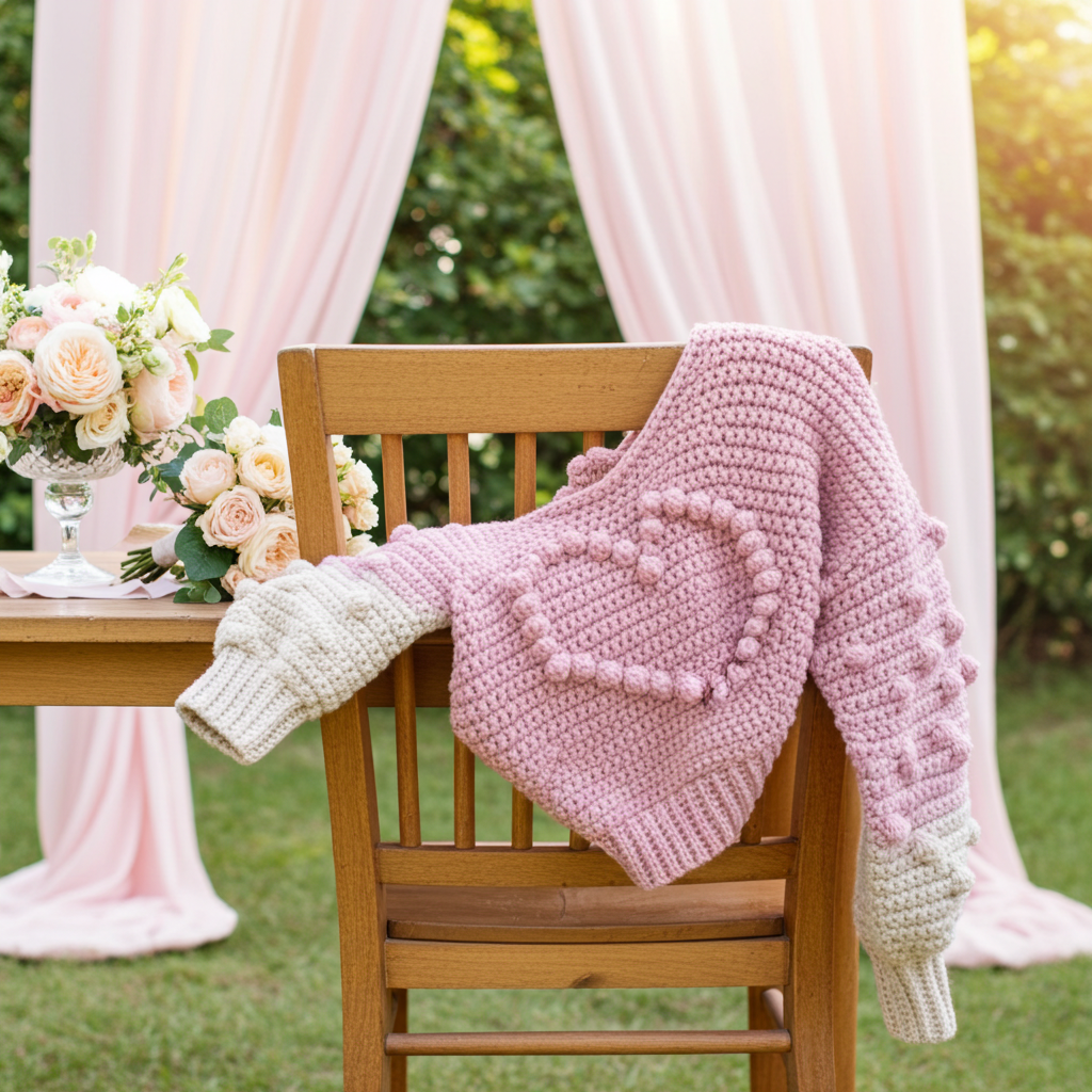 Suéter Crochet Corazón Chunky