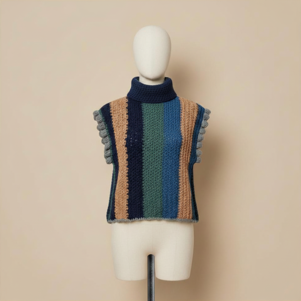 Vest Crochet Rayas Multicolor