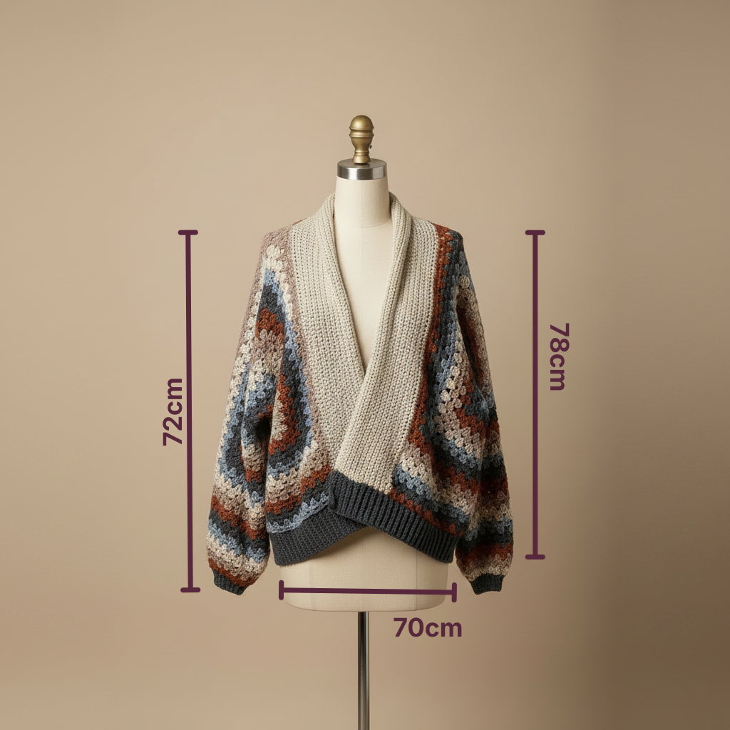 Cárdigan Crochet Kimono Granny Square