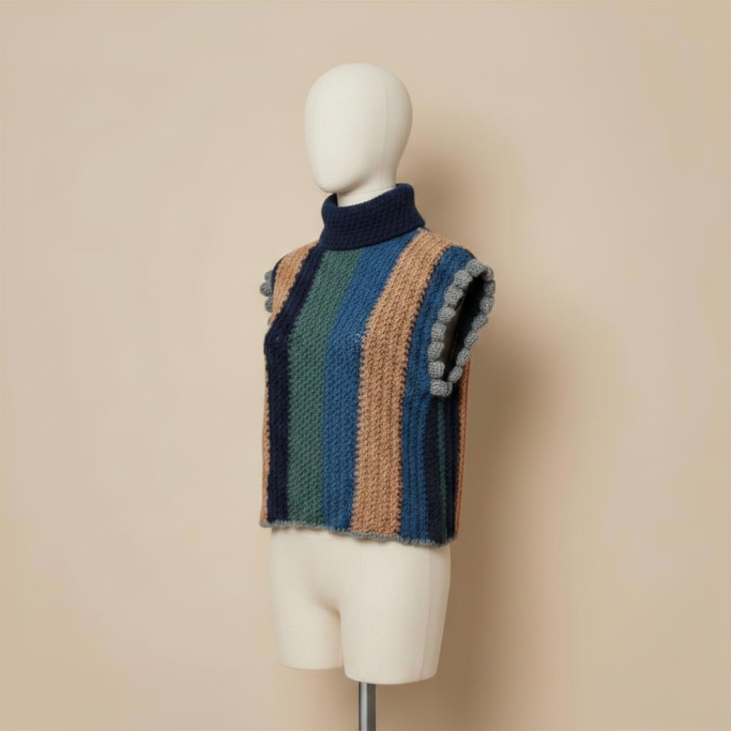 Vest Crochet Rayas Multicolor