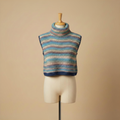 Poncho Crochet Arcoíris Cuello Alto