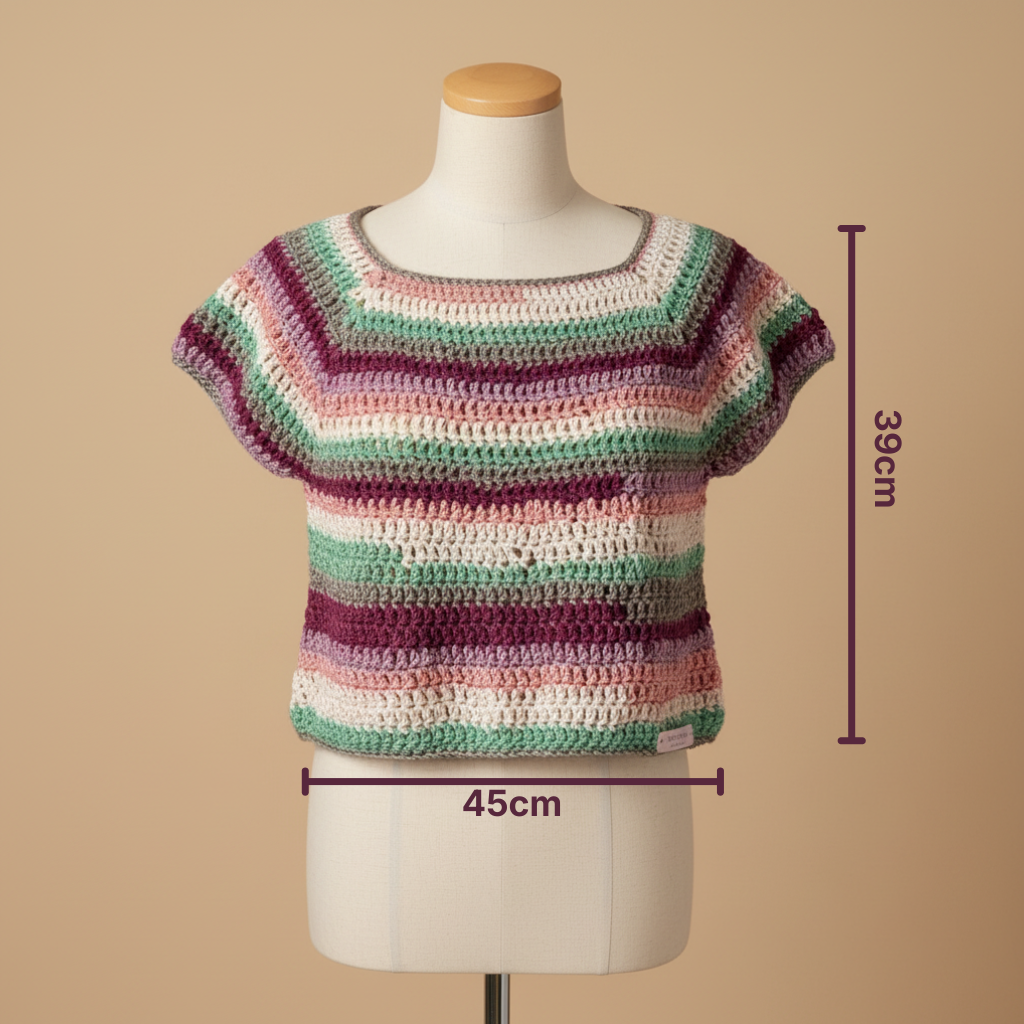 Top Tejido Crochet Multicolor Verano