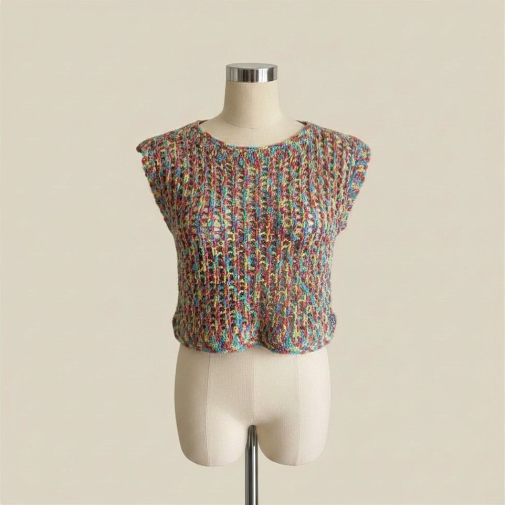 Top Crochet Boho Multicolor