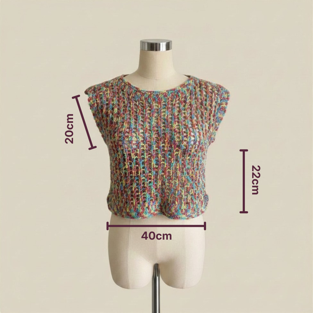 Top Crochet Boho Multicolor