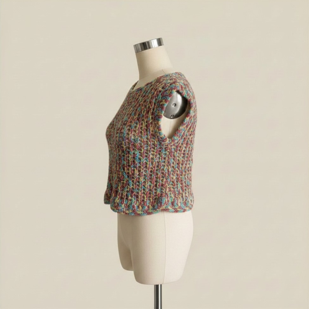 Top Crochet Boho Multicolor