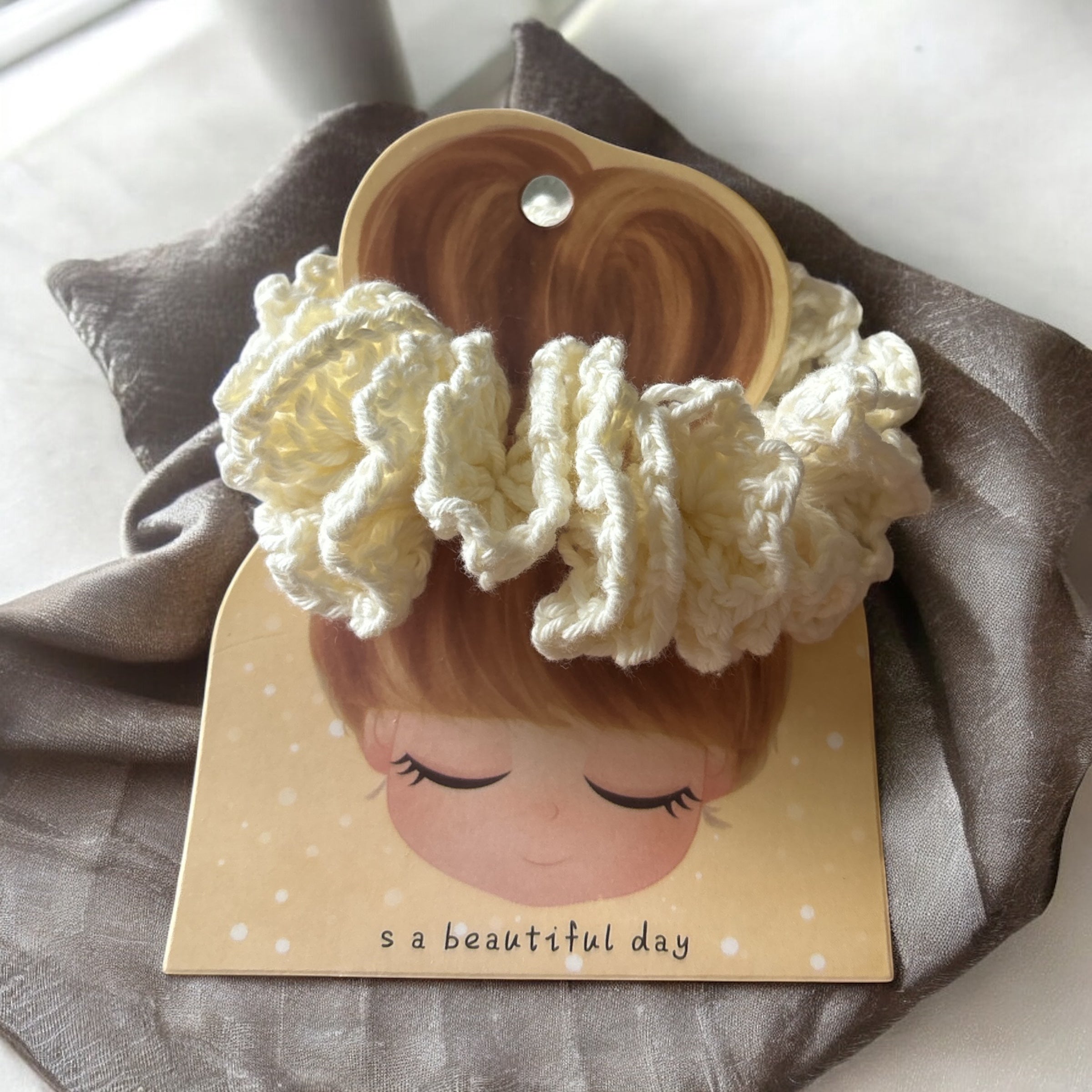 Coletero rosa en crochet – accesorio hecho a mano