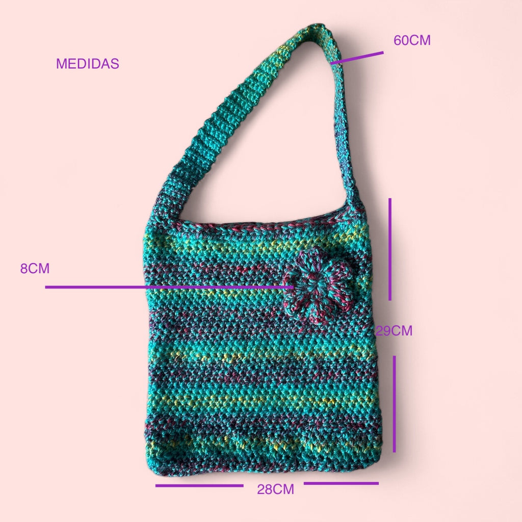 BOLSO ESTILO BANDOLERA TEJIDO A CROCHET