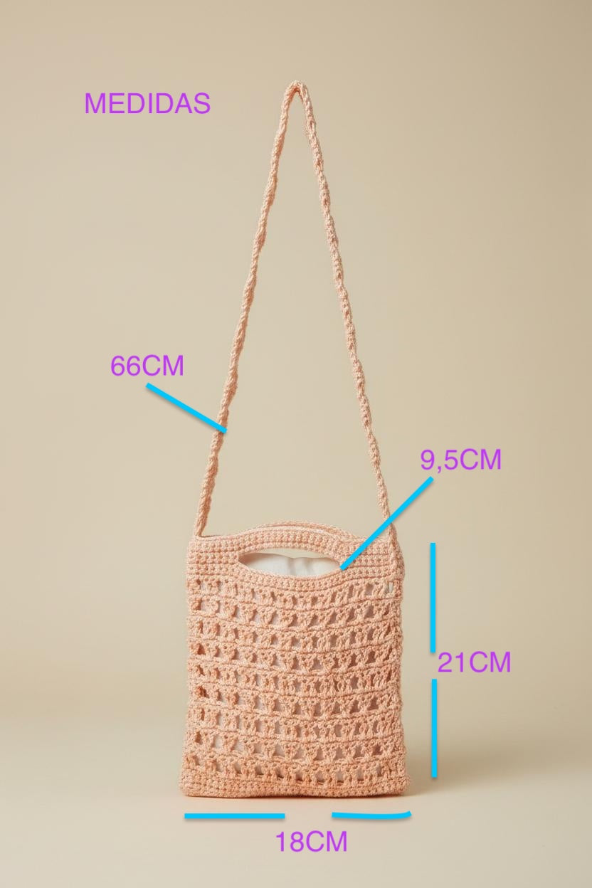 Bolso artesanal  de crochet