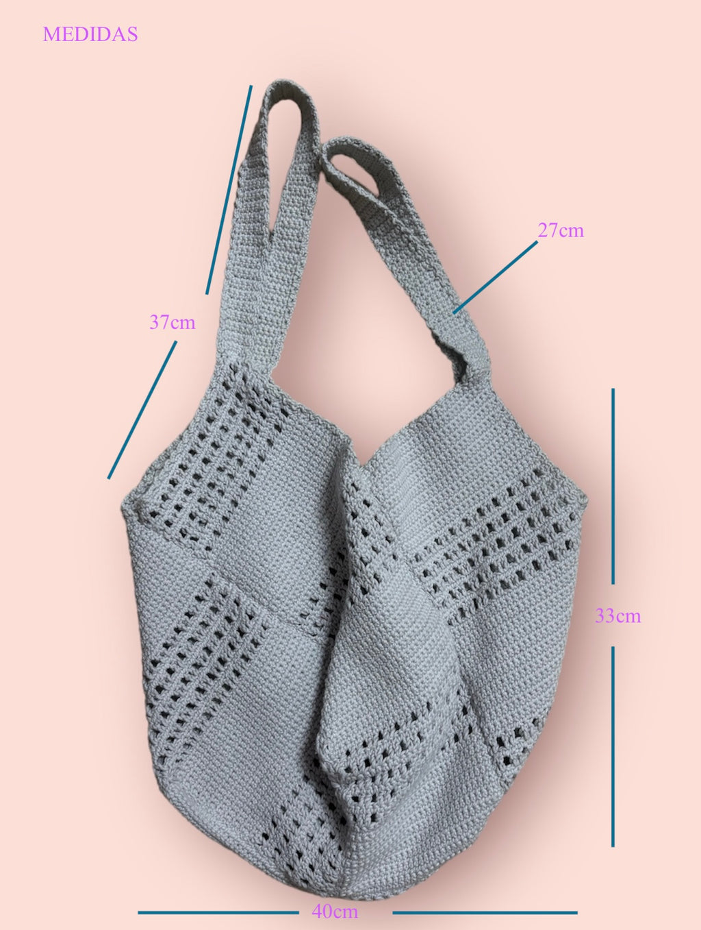 BOLSO DE CROCHET DE HILO