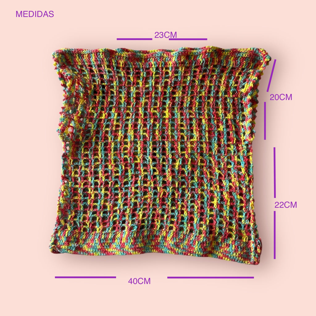 Top Crochet Boho Multicolor