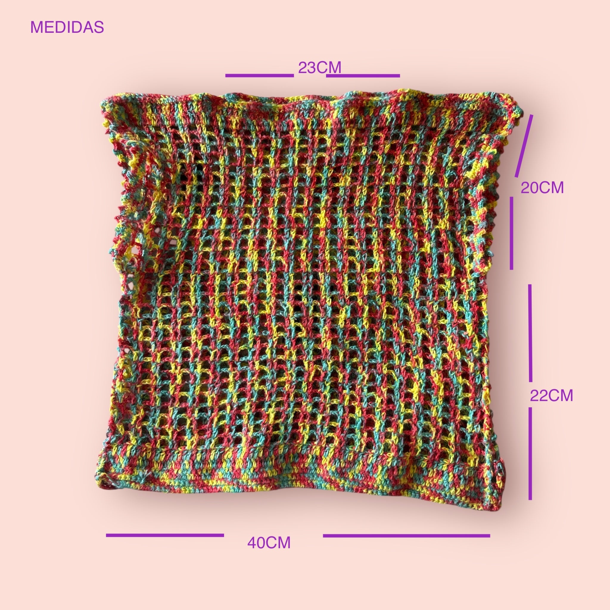Top Crochet Boho Multicolor