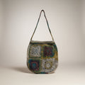 Bolso tejido a crochet estilo granny color variados con un brillo especial estilo bandolera