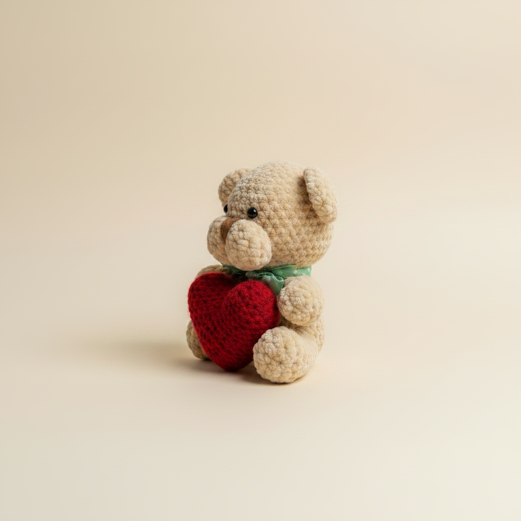 Amigurumi osito crochet - girado a la izquierda
