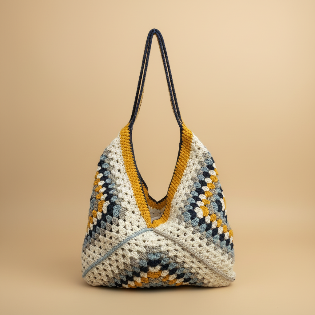 Bag standing structured beige