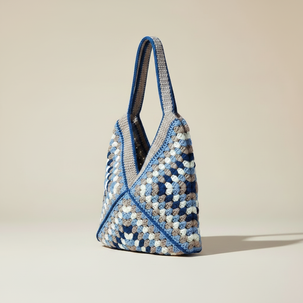 Bolso crochet con asa única fusionada