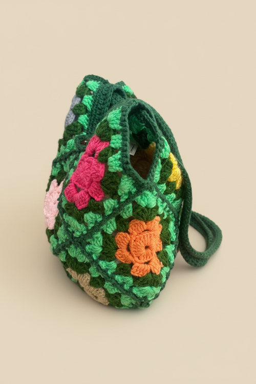 Bolso crochet - fondo beige reemplazado