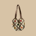 Bolso crochet fondo beige sólido