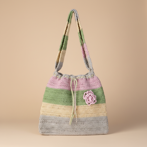 Bolso crochet – fondo beige