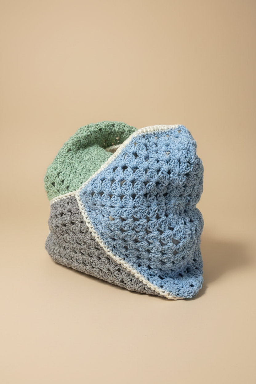 Bolso crochet - Foto 3/4 fondo beige