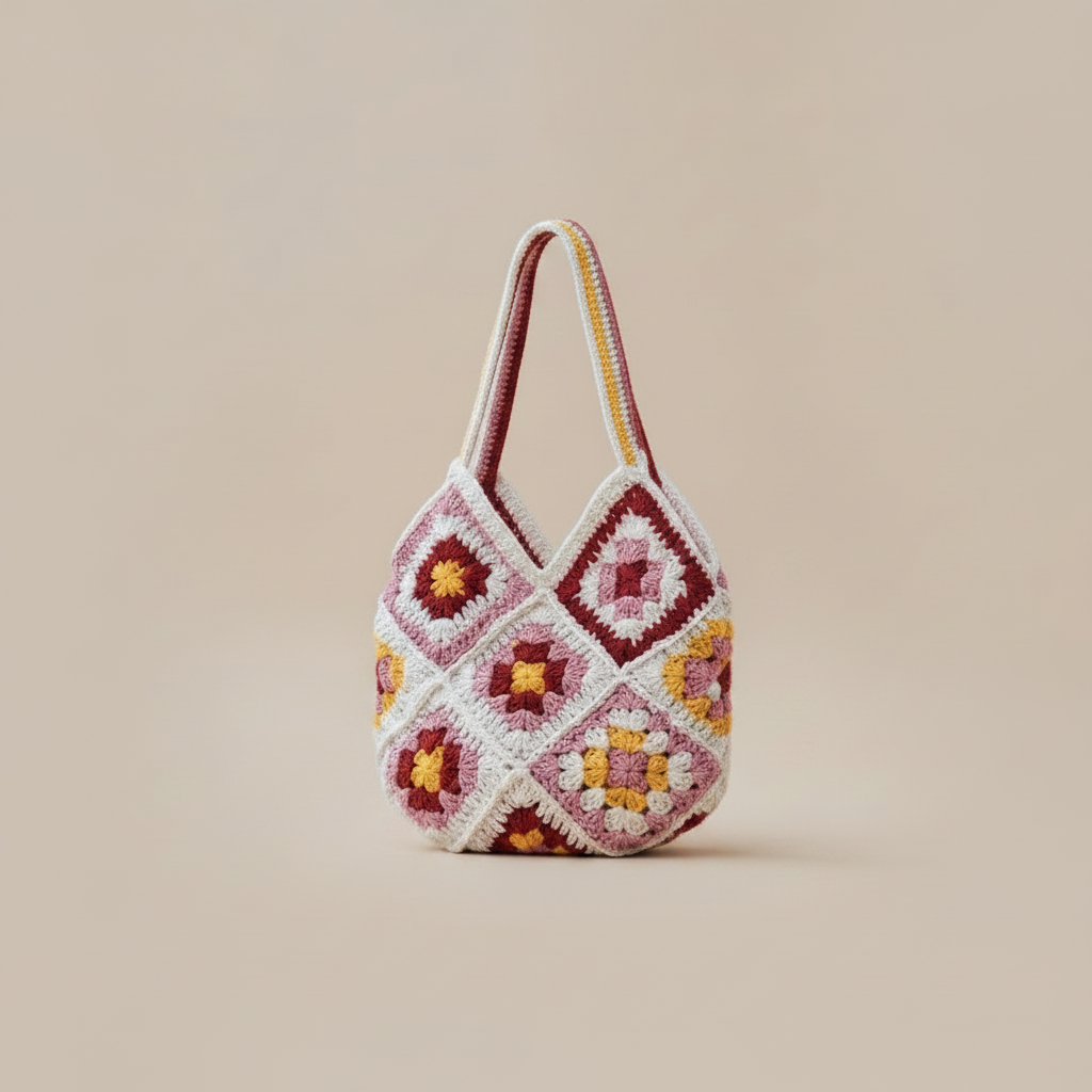 Bolso crochet girado a la izquierda