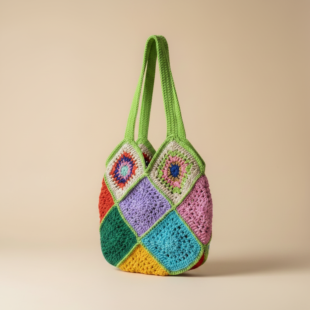 Bolso crochet - vista girada a la izquierda