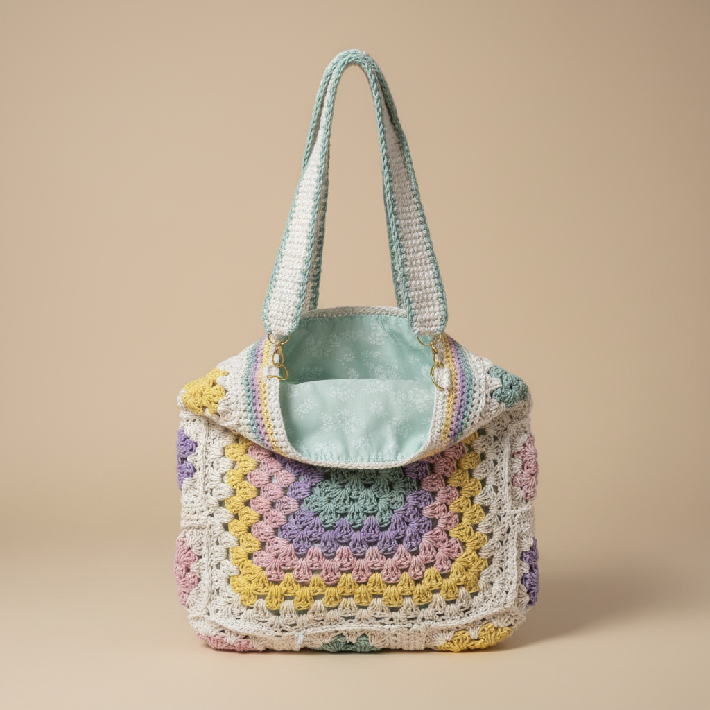 Bolso crochet - Vista trasera profesional
