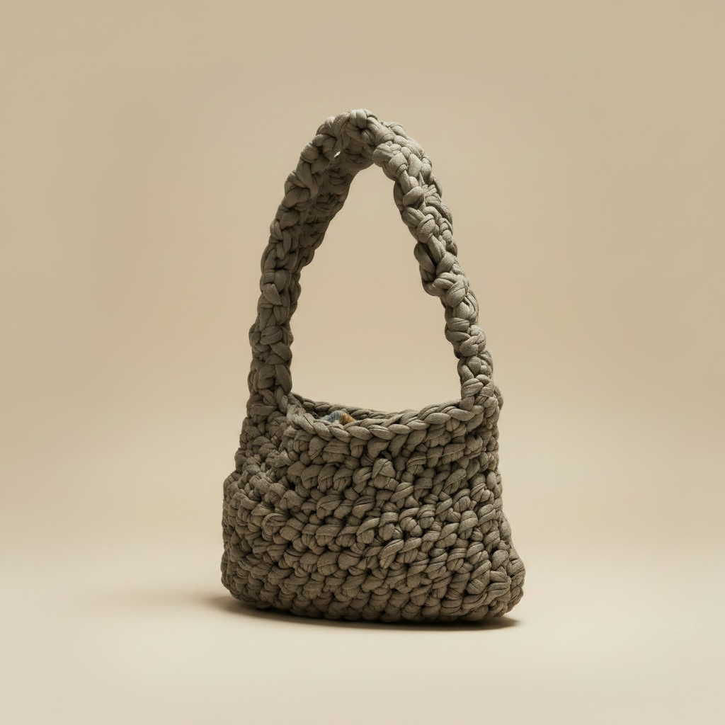 Chunky Crochet Bag Turned Left