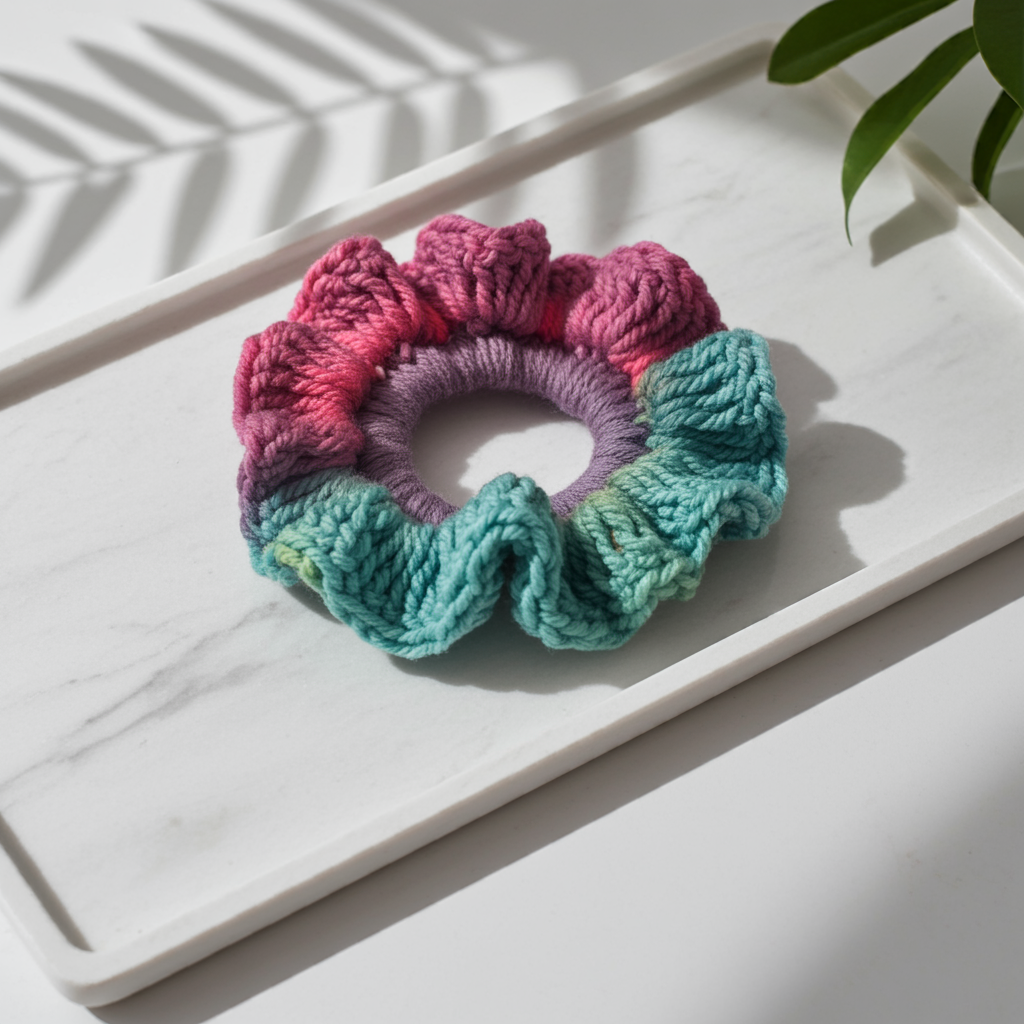 Coletero multicolor en crochet – accesorio multicolor hecho a mano