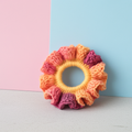 Coletero  crochet  multicolor– tonos cálidos hechos a mano